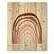 Designart - Terracotta Minimalist Boho Rainbow I - Modern Print on Natural Pine Wood